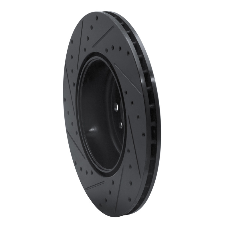 BMW 428I xDrive Brake Rotor (1) - Rear Right - R1 Concepts - Drilled & Slotted - Black - `13-`21